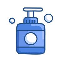 Hand sanitizer line icon isolated on white background. Hand sanitizer flat icon for infographic, website or app. vector