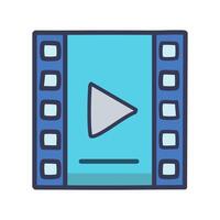 Play color line icon. Pictogram for web page, mobile app, promo vector