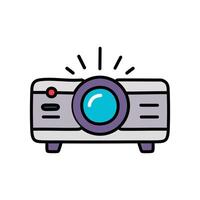Projector icon. Flat illustration of projector icon for web design vector