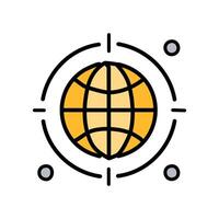 Globe icon isolated on white background for your web and mobile app design, Globe logo concept vector