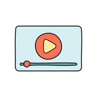 player flat icon. Single high quality outline symbol for web design or mobile app vector