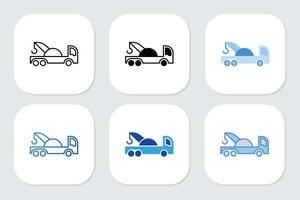 Trucks icon with various design style vector