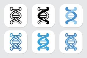 genetics icons with various design styles vector