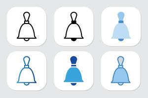bell icon with various design styles vector