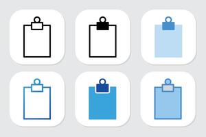 clipboard icons with various design styles vector