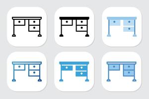 Workbench icons with various design styles vector