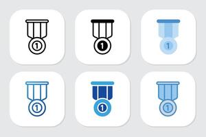 first badge icon with various design styles vector