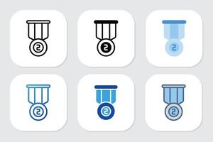 second badge icon with various design styles vector