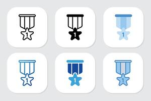 first star badge icon with various design style vector