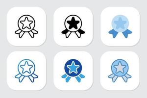 first badge icons with various design style vector