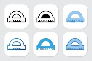 rulers icons with various design styles vector