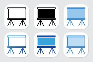 presentation icons with various design styles vector