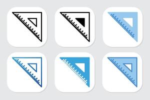 rulers icon with various design styles vector