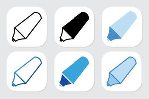 highlight icons with various design styles vector
