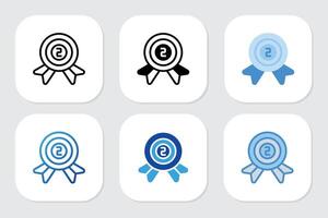 second badge icons with various design styles vector