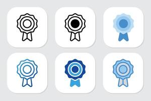 winner badge icons with various design styles vector