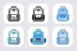 bag icons with various design styles vector