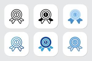 first place badge icon with various design style vector