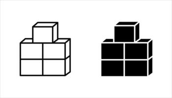 Building blocks icons vector