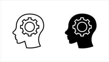 Brainstorms icon set, vector