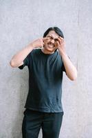 Man Rubbing Eyes, Tired photo