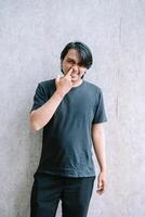 Man Picking Nose photo