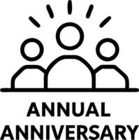 yearly celebration and gathering and anniversary Set 2 vector