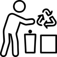 Worker using digital platform to track recyclable materials Set A vector