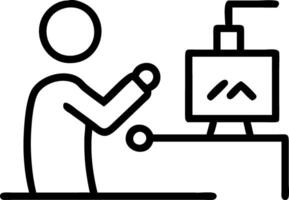 Worker operating energy efficient machinery Set A vector