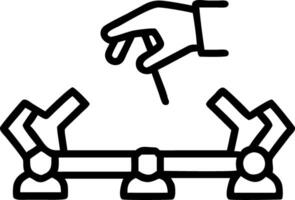 Worker assembling components with recycled materials Set 2 vector
