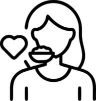 Woman practicing mindful eating with bokeh background copy space on left vector