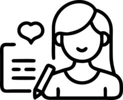 Woman practicing gratitude journaling with soft abstract background copy space on left Set A vector