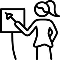 Woman painting for self expression in a bright studio copy space on left Set A vector