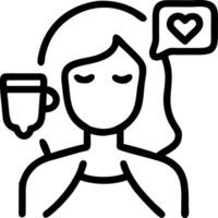 Woman enjoying a digital detox with soft abstract elements copy space on left Set A vector