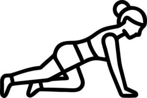 Woman doing stretching exercises in a home gym copy space on right Set A vector