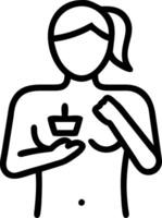 Woman applying body scrub on plain background copy space on left Set A vector