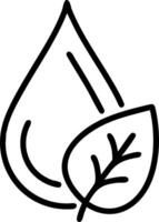 Water droplet with leaf inside Set A vector