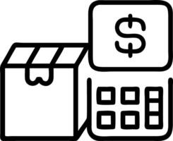 Warehouse manager calculating logistics costs on glossy background Set A vector