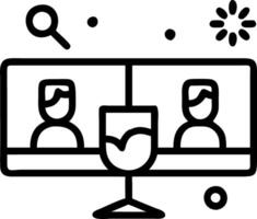 Virtual New Year party Set 3 vector