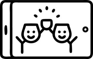 Virtual New Year party Set A vector