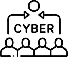 University researchers studying cyber resilience with copy space Set A vector