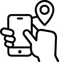 Traveler using smartphone navigation in foreign city with copy space Set A vector