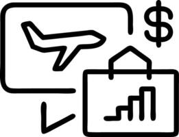 Travel financial analyst tracking expenses on bokeh digital art background Set A3 vector