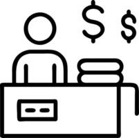 Travel finance specialist managing budgets in reality macro background Set A3 vector