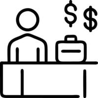 Travel finance manager analyzing trip expenses on glossy background Set 2 vector