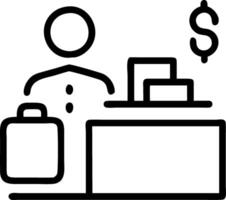 Travel finance manager organizing trip budgets on plain background vector