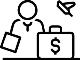 Travel finance specialist budgeting trips with clients in candid setting Set A3 vector