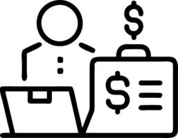 Travel finance manager analyzing expense reports on soft abstract background Set A2 vector