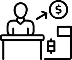 Travel finance manager analyzing expense reports on soft abstract background Set A3 vector