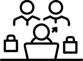 Travel coordinator organizing group trips on futuristic macro background Set A2 vector